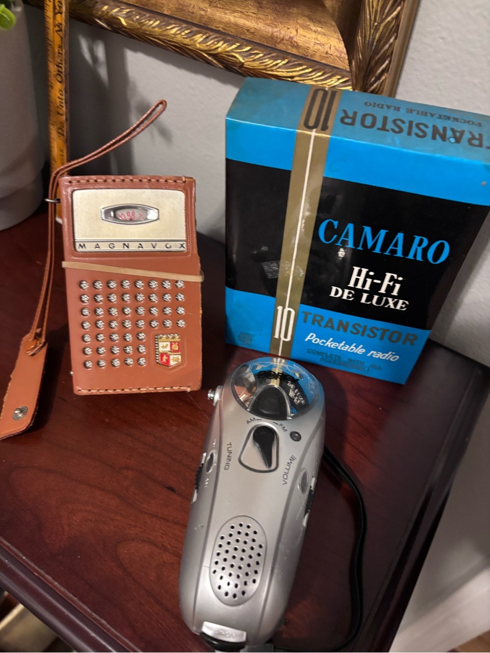 Vintage Magnavox, Camaro Portable Radios Dorcy Hand Crank Storm Radio